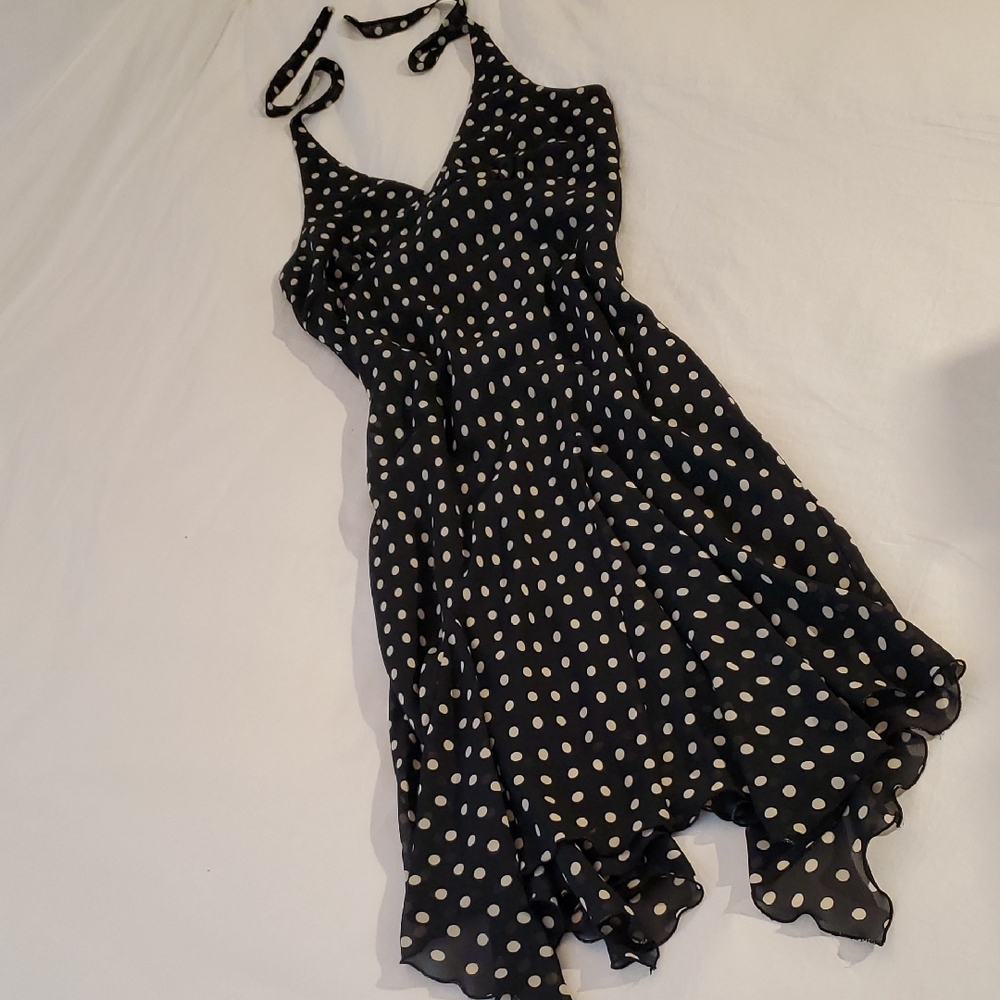 Like NEW! Elegant Asymmetrical Polka Dot Dress